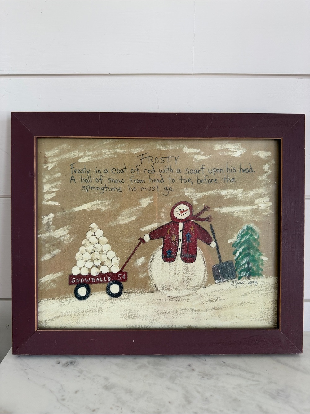 Jamie Magreevy Best Friends Frames Frosty Christmas Framed Print
